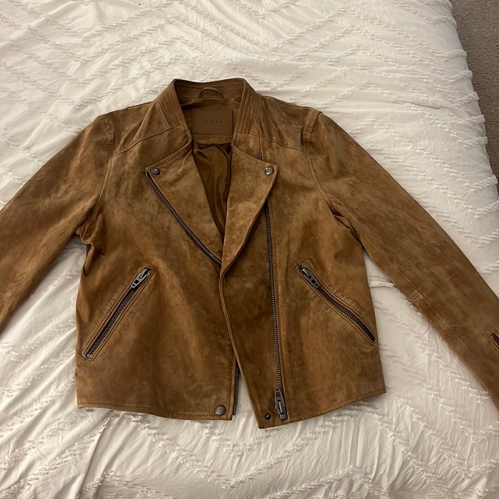 BLANKNYC suede size SMALL jacket - brand new condition- taupe / rustic brown